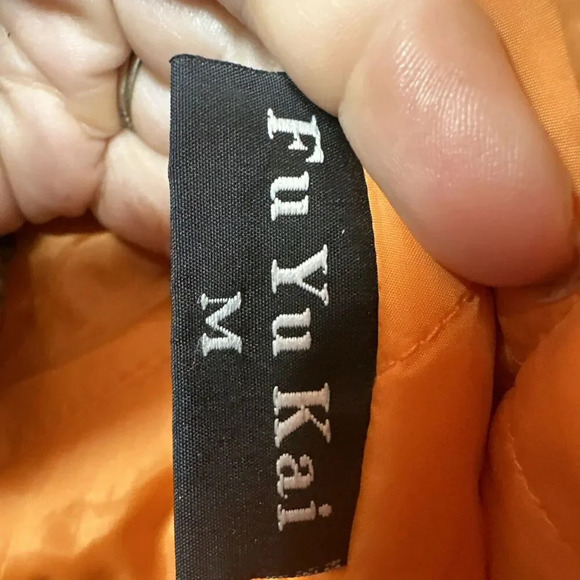 Fu Yu Kai Bomber Flight Jacket‎ Sz M Embroidered Patches Gorpcore StreetWear Y2K - Picture 8 of 13